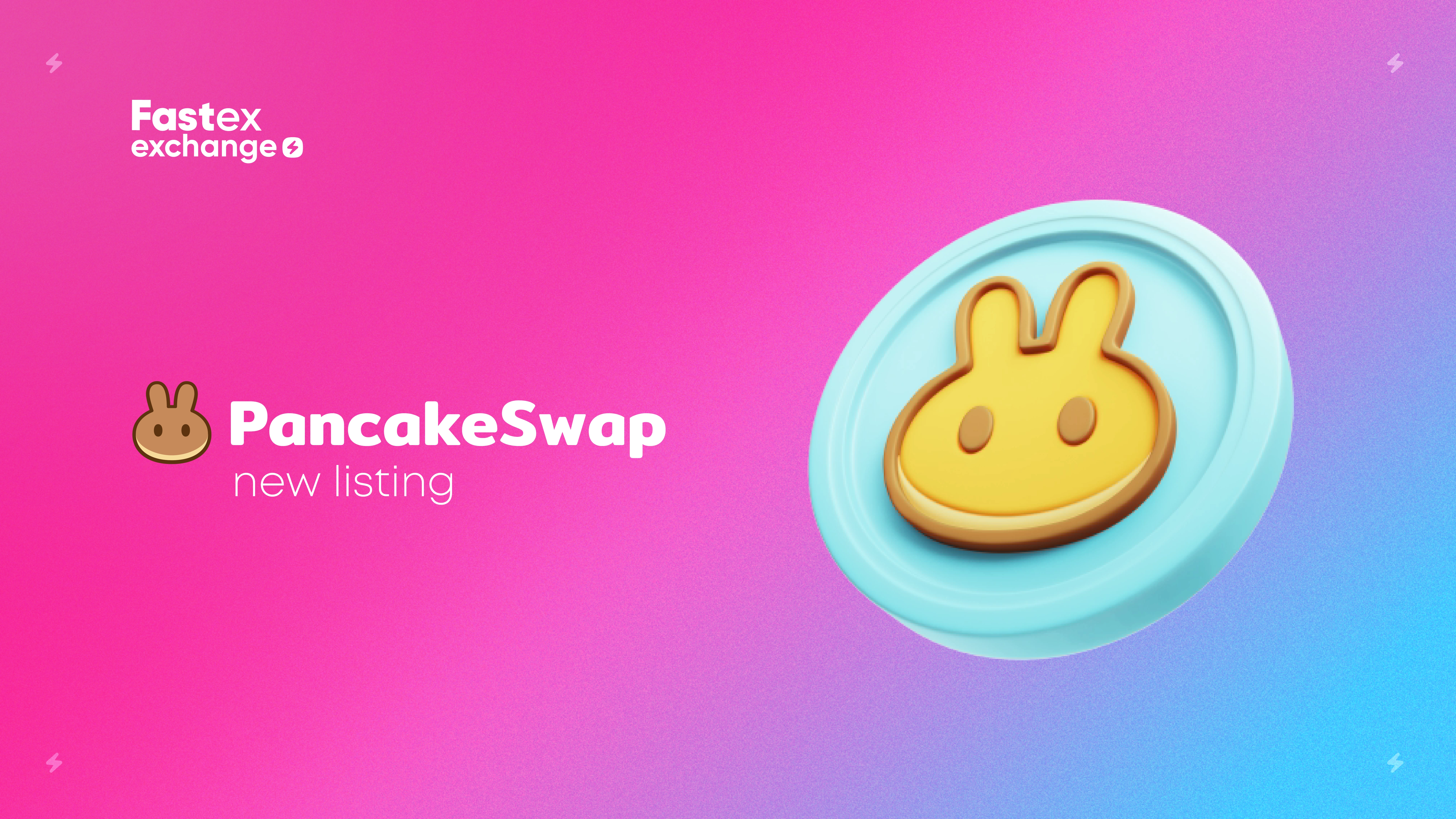 New listing on Fastex Exchange: PancakeSwap (CAKE)
